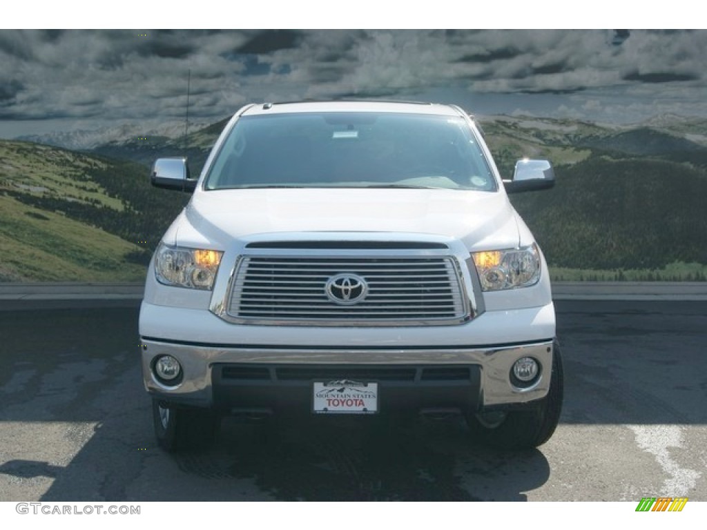 2012 Tundra Platinum CrewMax 4x4 - Super White / Graphite photo #4