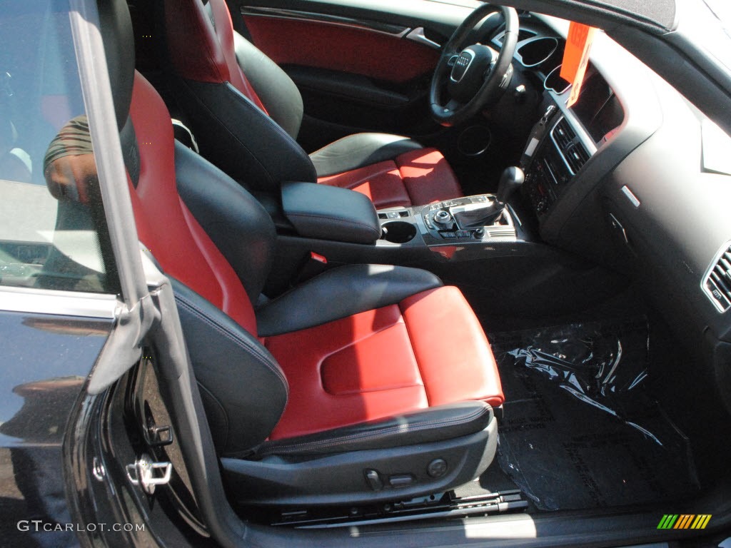 Black/Magma Red Silk Nappa Leather Interior 2011 Audi S5 3.0 TFSI quattro Cabriolet Photo #69294795