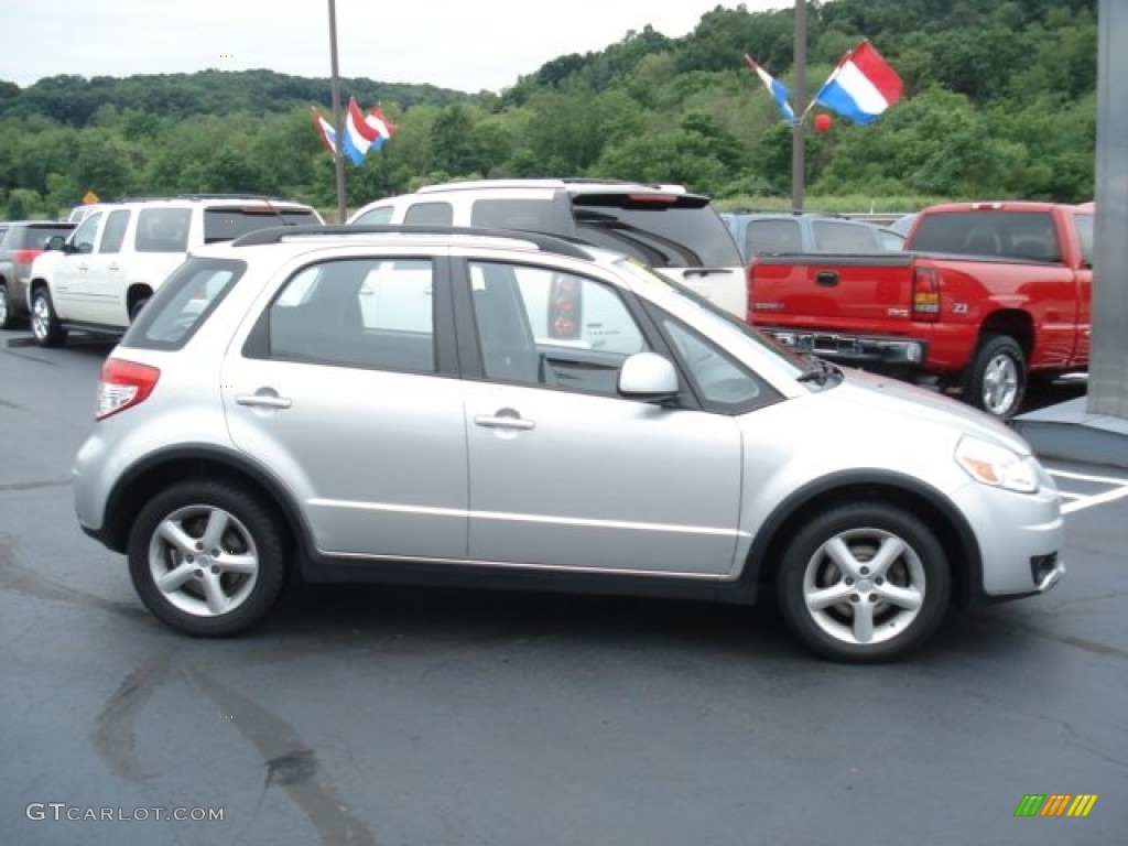 2007 SX4 Convenience AWD - Silky Silver Metallic / Black photo #5