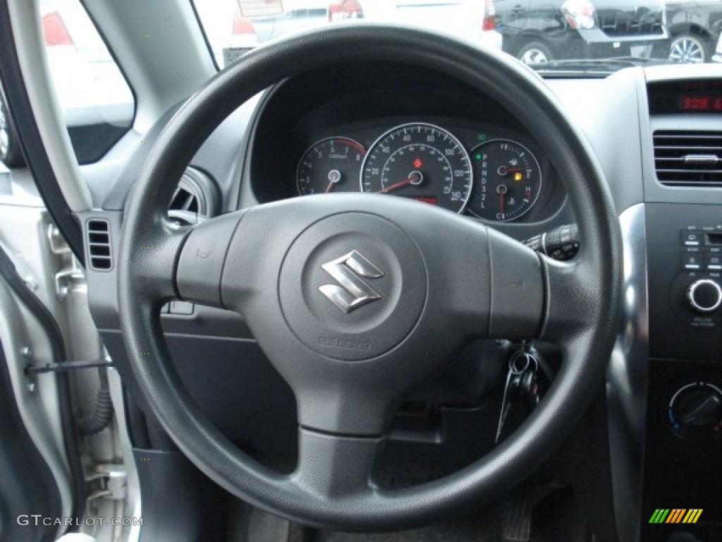 2007 SX4 Convenience AWD - Silky Silver Metallic / Black photo #18