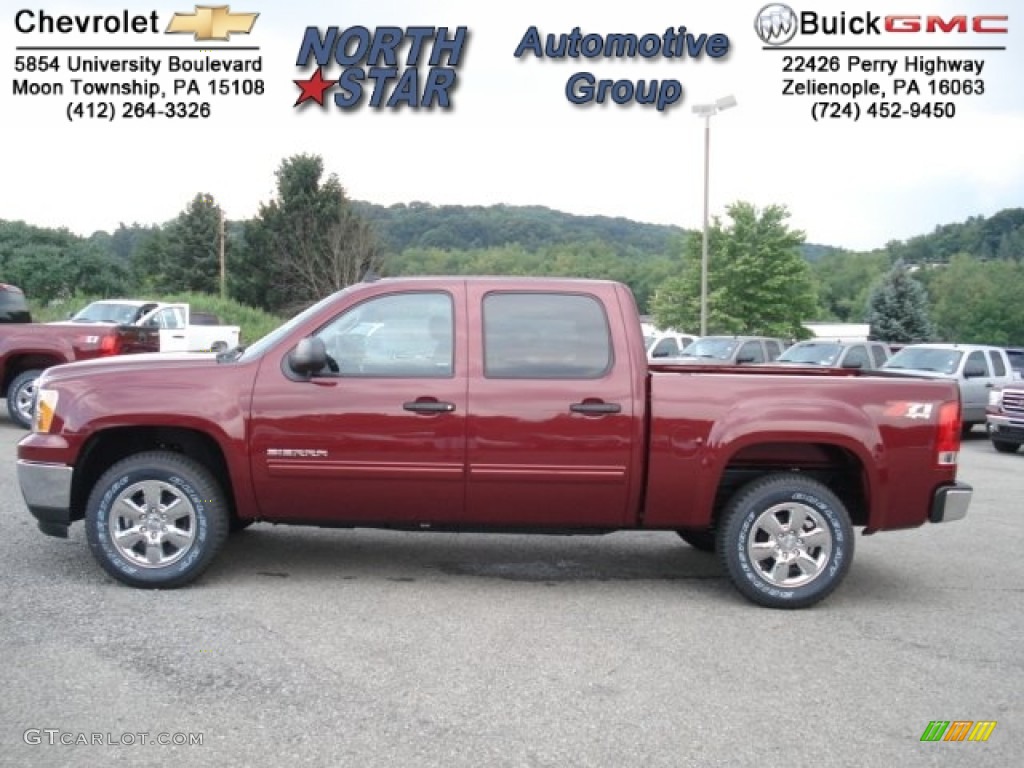 2013 Sierra 1500 SLE Crew Cab 4x4 - Sonoma Red Metallic / Ebony photo #1