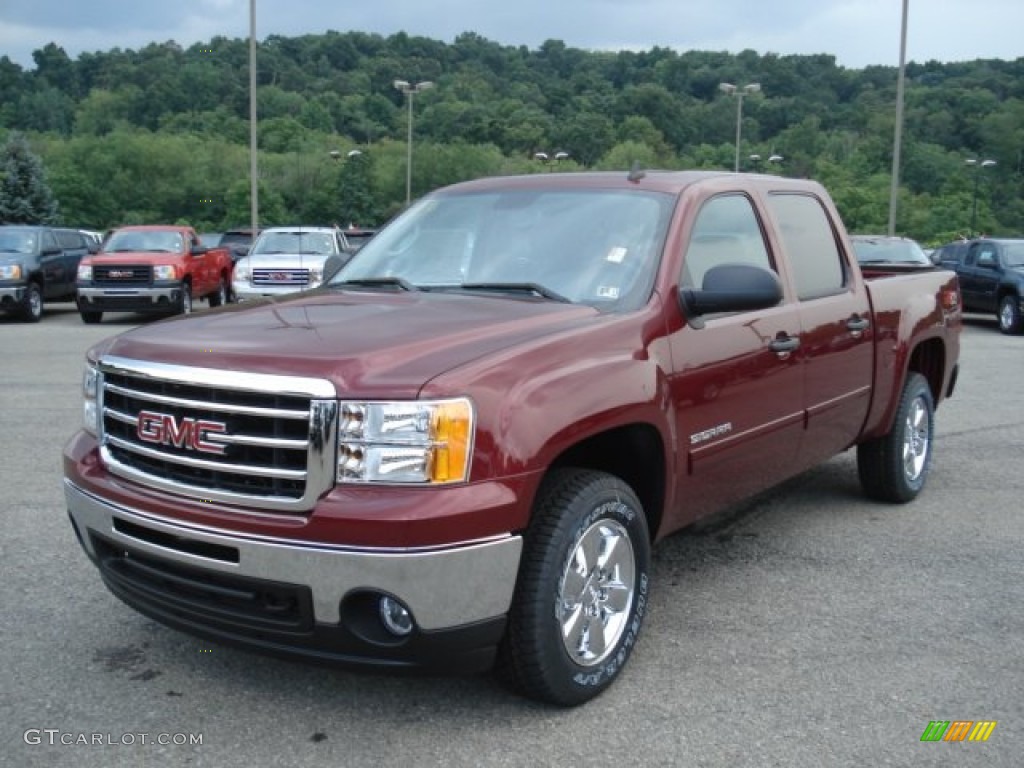2013 Sierra 1500 SLE Crew Cab 4x4 - Sonoma Red Metallic / Ebony photo #2