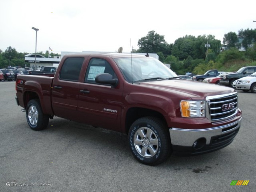 2013 Sierra 1500 SLE Crew Cab 4x4 - Sonoma Red Metallic / Ebony photo #4