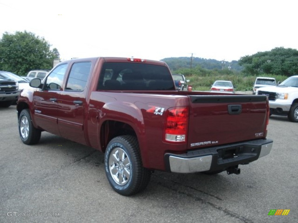 2013 Sierra 1500 SLE Crew Cab 4x4 - Sonoma Red Metallic / Ebony photo #8