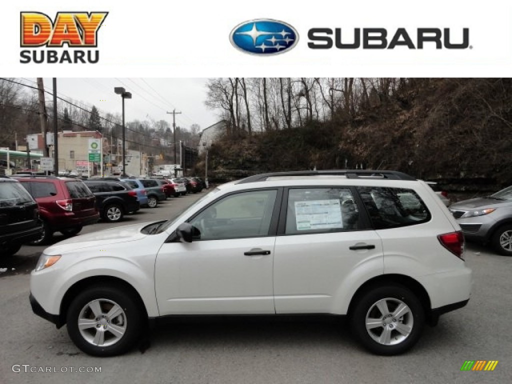 2012 Forester 2.5 X - Satin White Pearl / Platinum photo #1