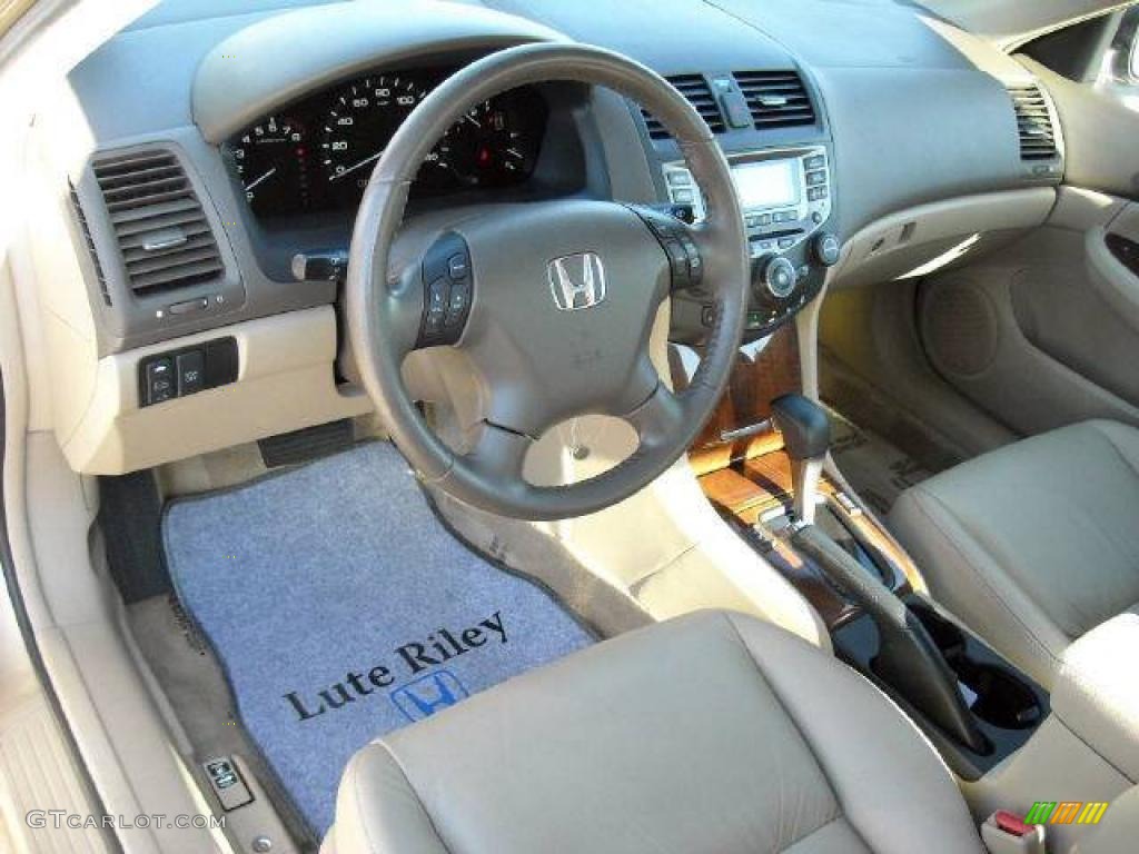 2006 Accord EX-L V6 Sedan - Desert Mist Metallic / Ivory photo #14