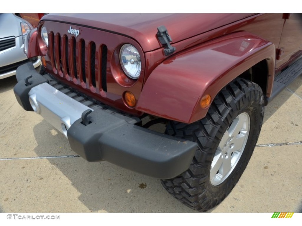 2008 Wrangler Unlimited Sahara - Red Rock Crystal Pearl / Dark Slate Gray/Med Slate Gray photo #11