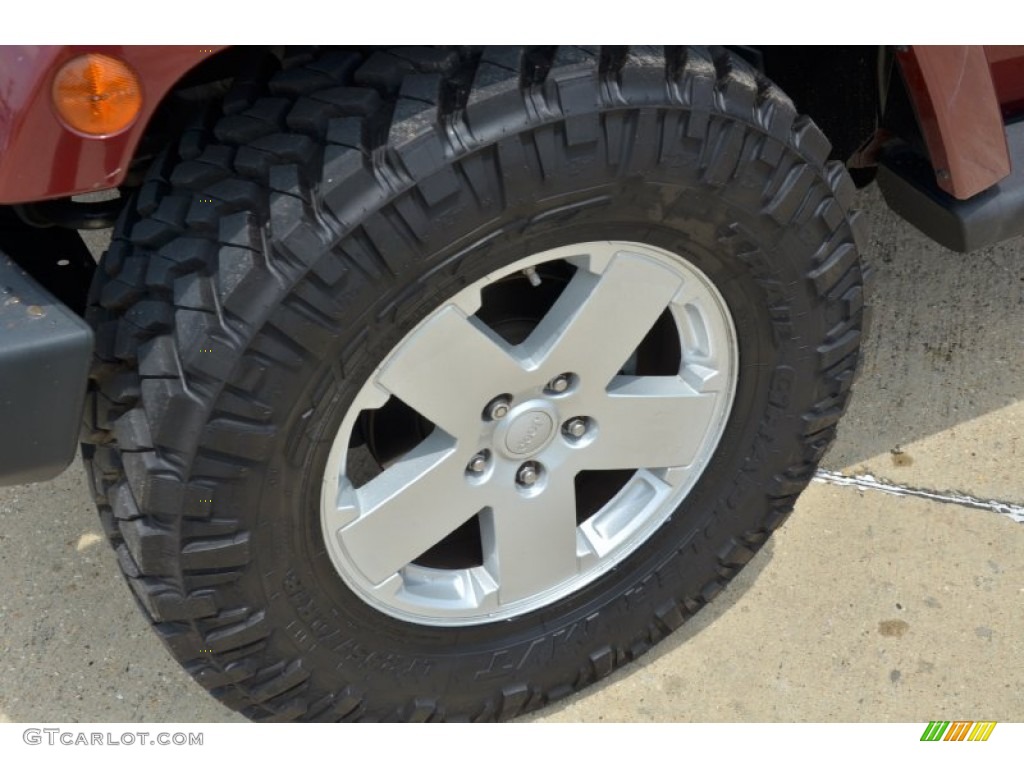 2008 Wrangler Unlimited Sahara - Red Rock Crystal Pearl / Dark Slate Gray/Med Slate Gray photo #12