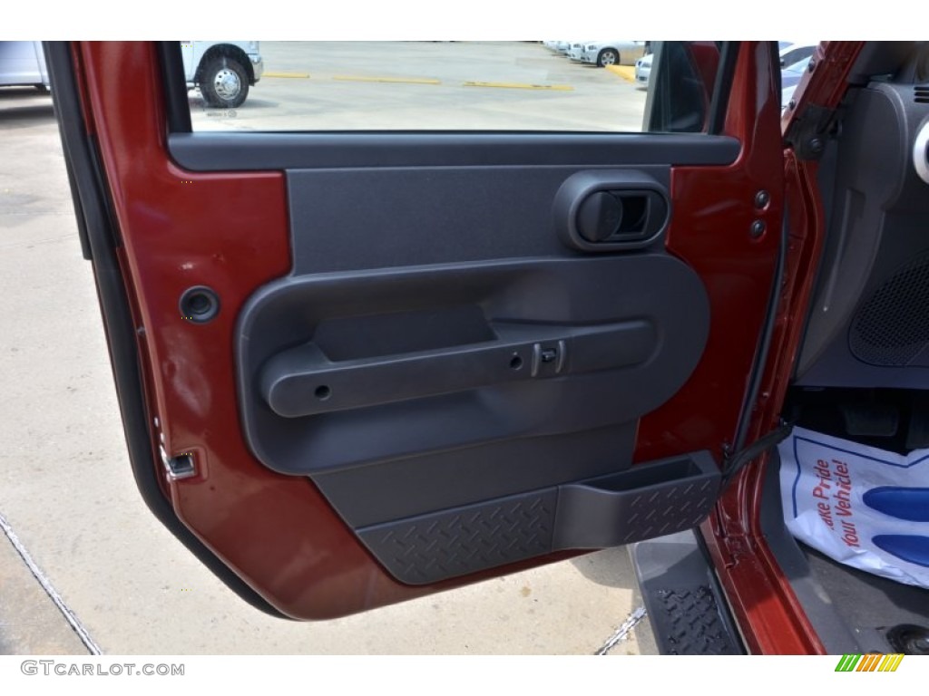 2008 Wrangler Unlimited Sahara - Red Rock Crystal Pearl / Dark Slate Gray/Med Slate Gray photo #15