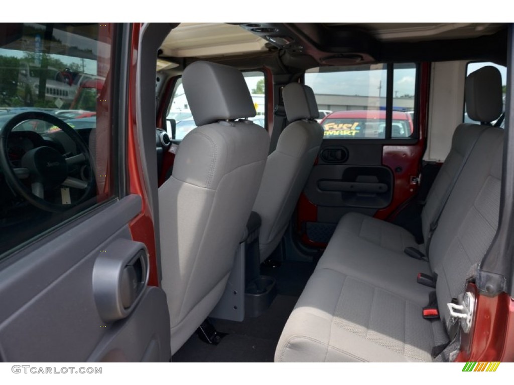 2008 Wrangler Unlimited Sahara - Red Rock Crystal Pearl / Dark Slate Gray/Med Slate Gray photo #18
