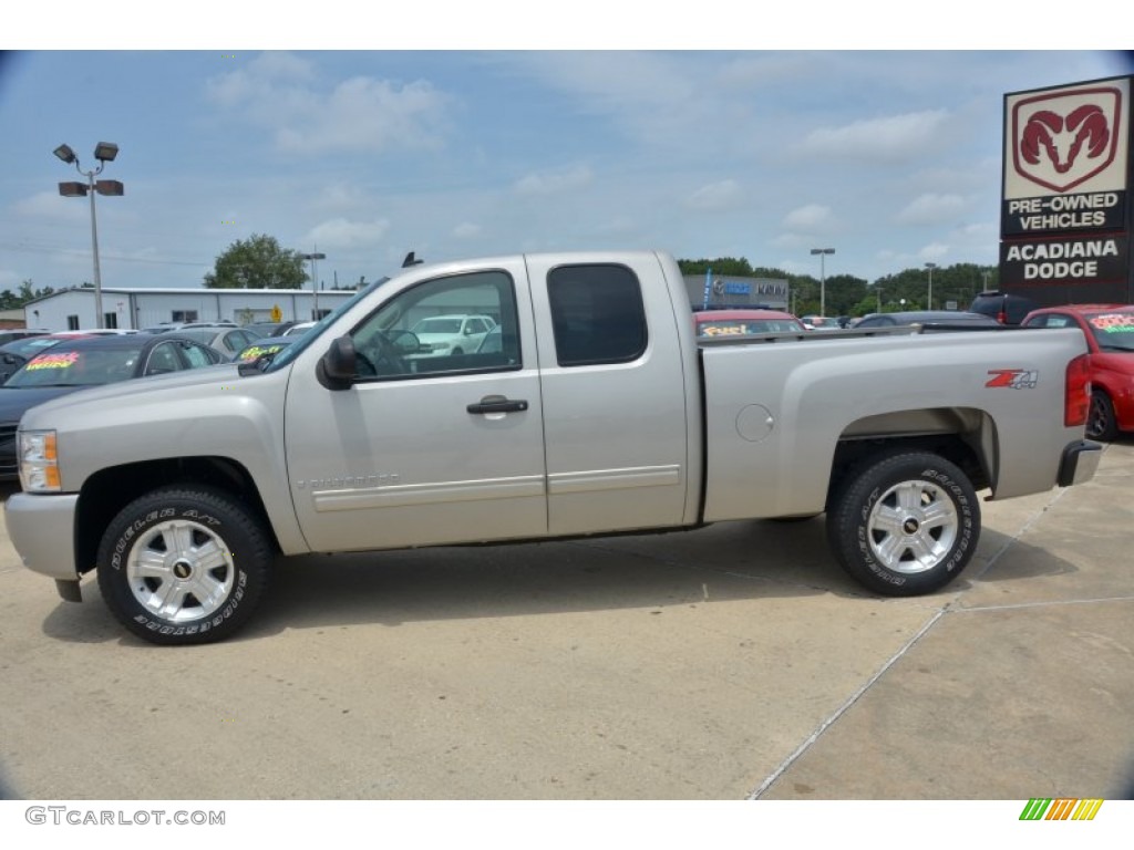 2009 Silverado 1500 LT Extended Cab 4x4 - Silver Birch Metallic / Ebony photo #2