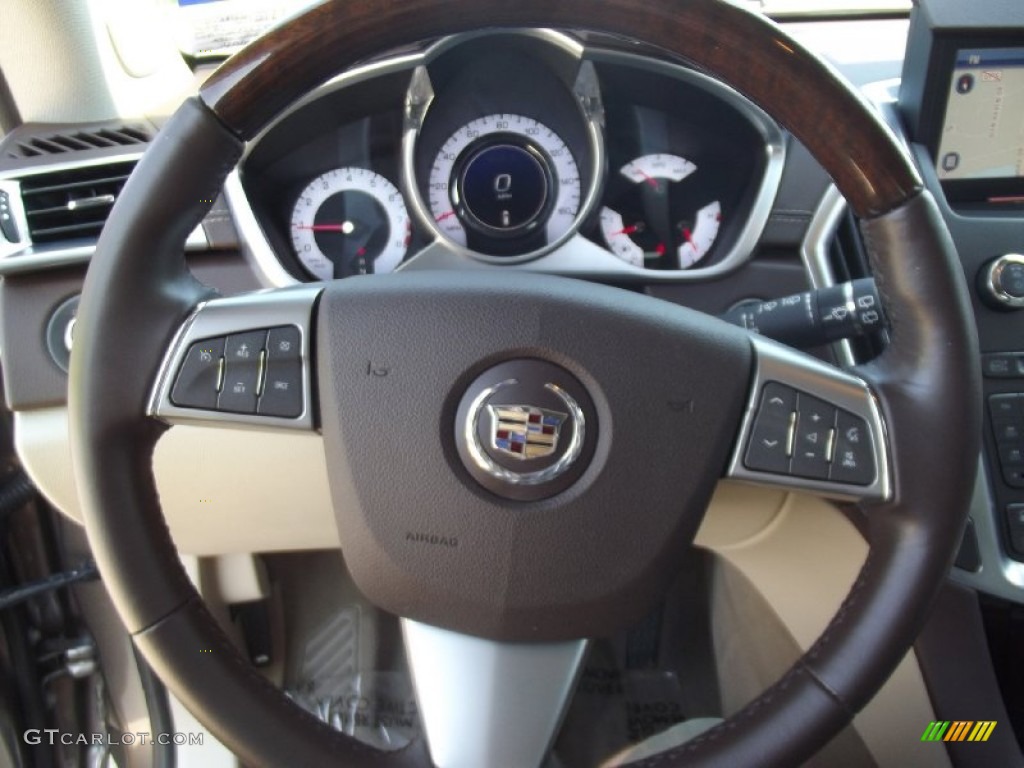 2011 Cadillac SRX FWD Shale/Brownstone Steering Wheel Photo #69305594