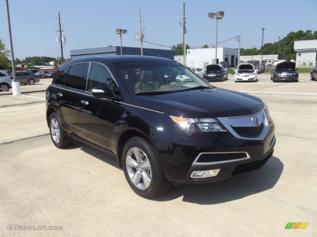 2012 MDX SH-AWD Technology - Crystal Black Pearl / Parchment photo #2