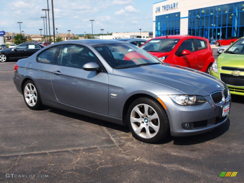 2009 3 Series 328xi Coupe - Space Grey Metallic / Black photo #2