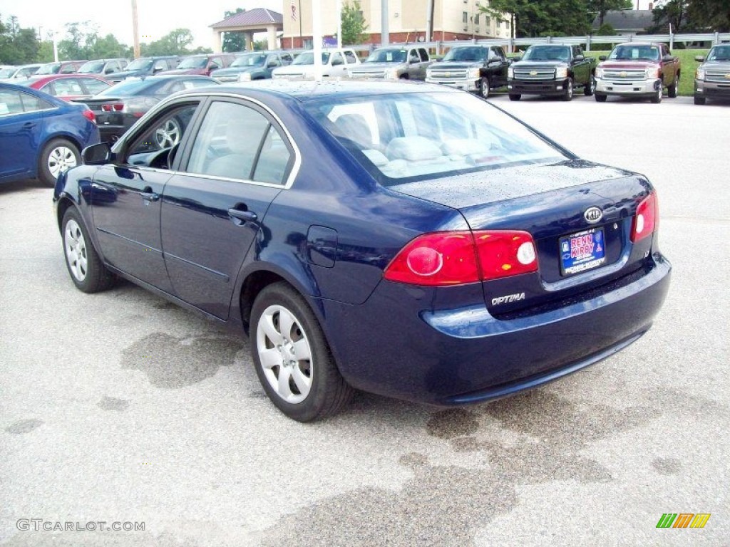 2008 Optima LX - Deep Ocean Blue / Gray photo #2