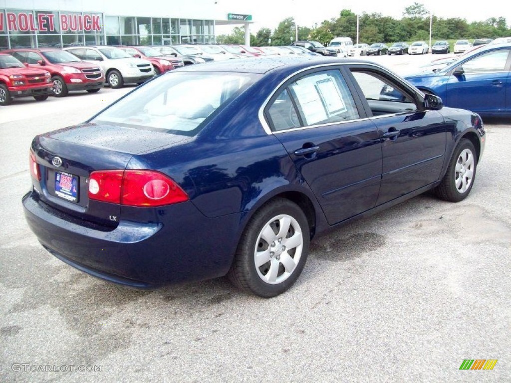 2008 Optima LX - Deep Ocean Blue / Gray photo #10