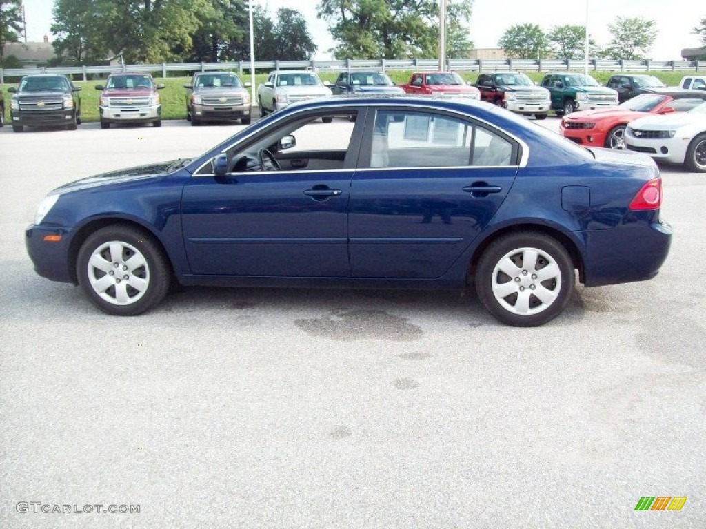 2008 Optima LX - Deep Ocean Blue / Gray photo #11