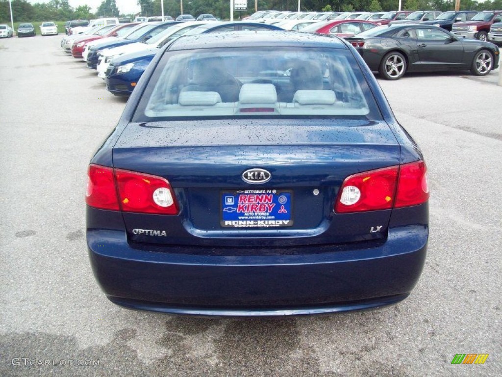 2008 Optima LX - Deep Ocean Blue / Gray photo #12