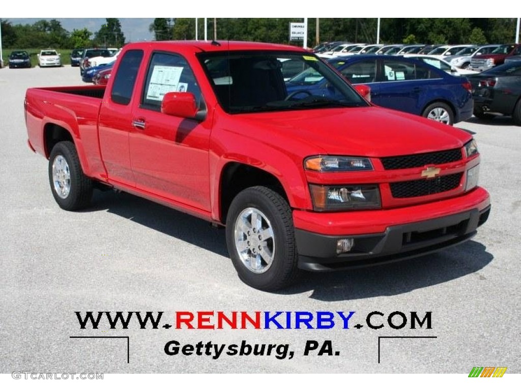 2012 Colorado LT Extended Cab - Victory Red / Ebony photo #1