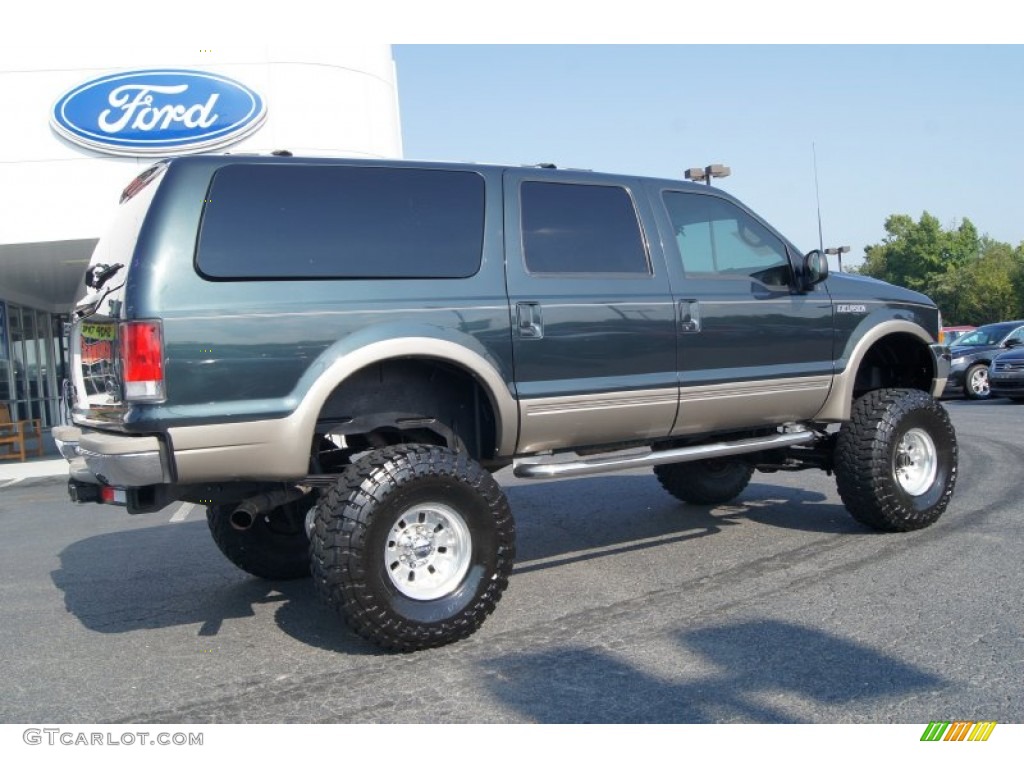 2000 Excursion Limited 4x4 - Dark Green Satin Metallic / Medium Parchment photo #3