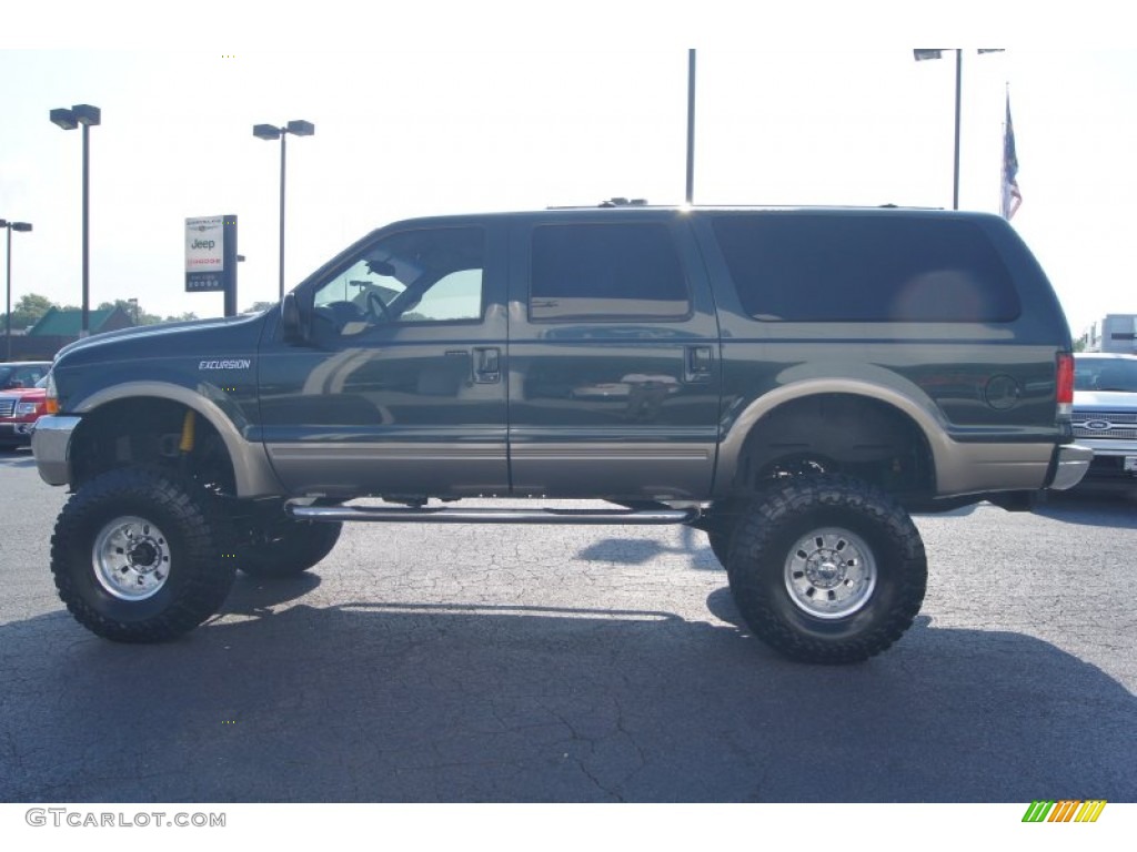 2000 Excursion Limited 4x4 - Dark Green Satin Metallic / Medium Parchment photo #5