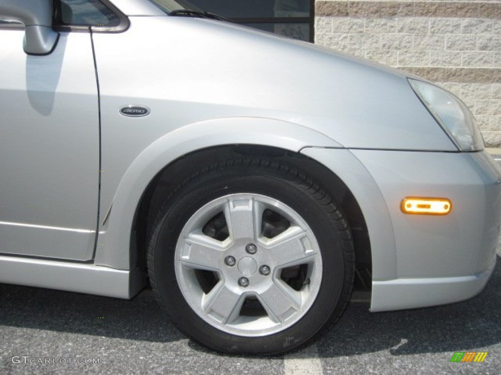 2003 Aerio SX AWD Sport Wagon - Silky Silver Metallic / Black photo #4