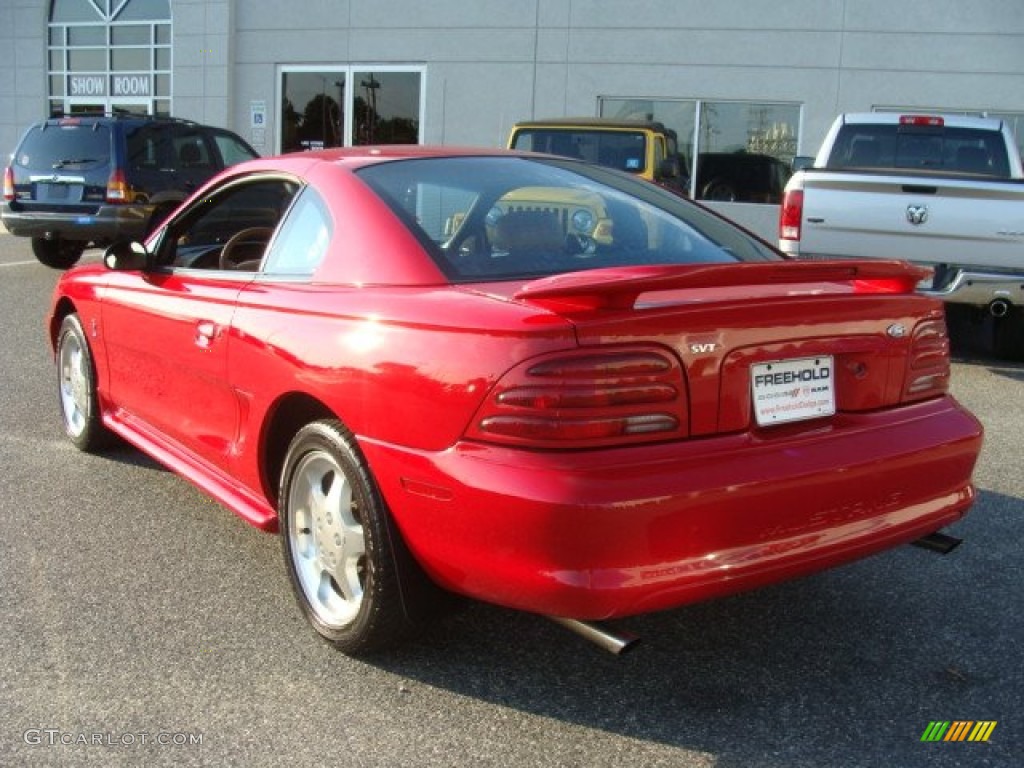 1995 Mustang SVT Cobra Coupe - Rio Red / Saddle photo #4