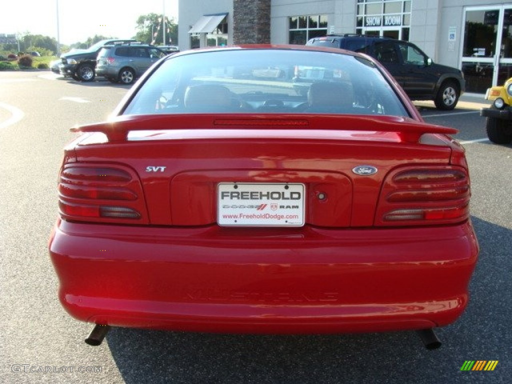 1995 Mustang SVT Cobra Coupe - Rio Red / Saddle photo #5