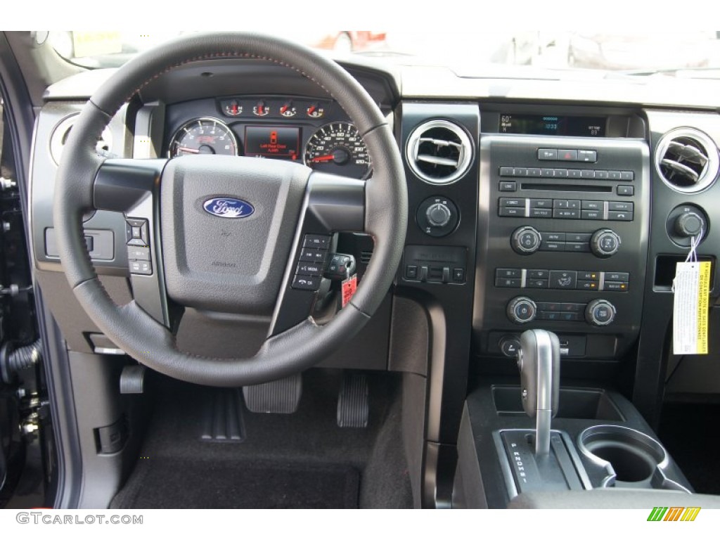 2012 Ford F150 FX2 SuperCrew FX Sport Appearance Black/Red Dashboard Photo #69311667