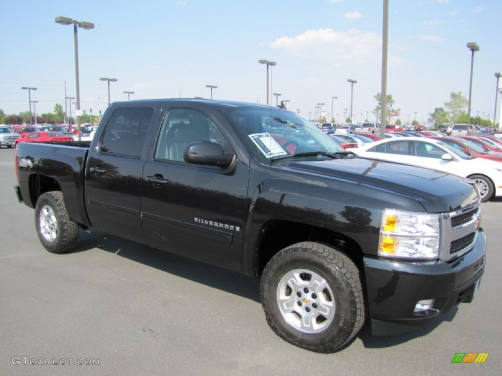 2009 Silverado 1500 LTZ Crew Cab 4x4 - Black Granite Metallic / Ebony photo #1