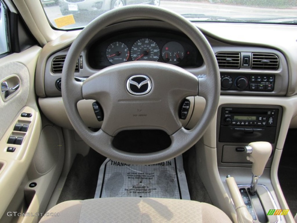2000 Mazda 626 LX Beige Dashboard Photo #69314976