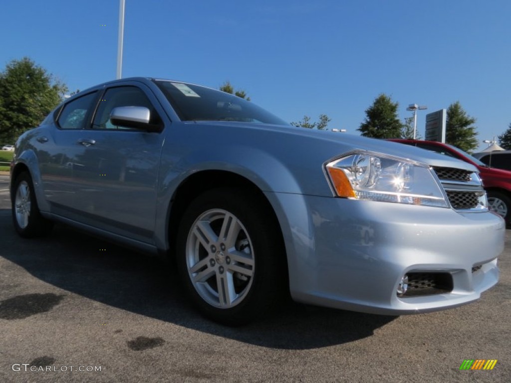 2013 Avenger SXT - Crystal Blue Pearl / Black/Light Frost Beige photo #4