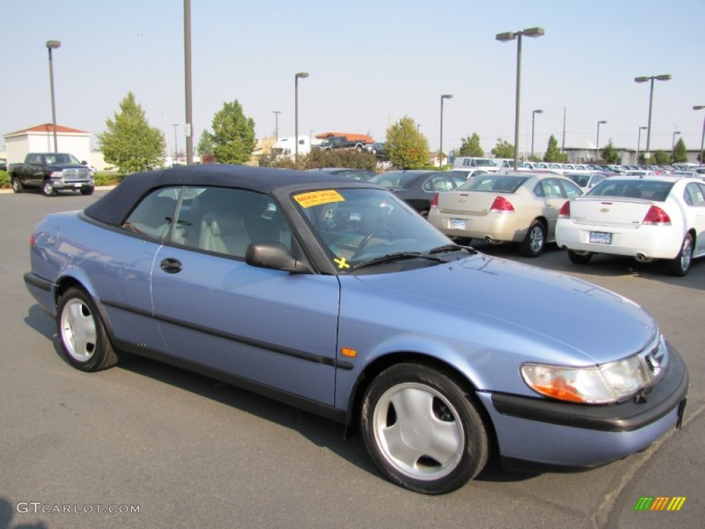 1996 900 SE Turbo Convertible - Sky Blue Metallic / Gray photo #1