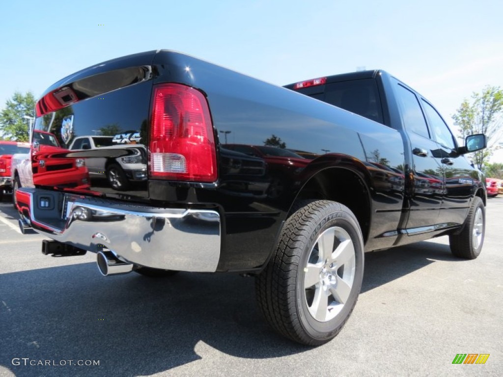 2012 Ram 1500 Big Horn Quad Cab 4x4 - Black / Dark Slate Gray/Medium Graystone photo #3