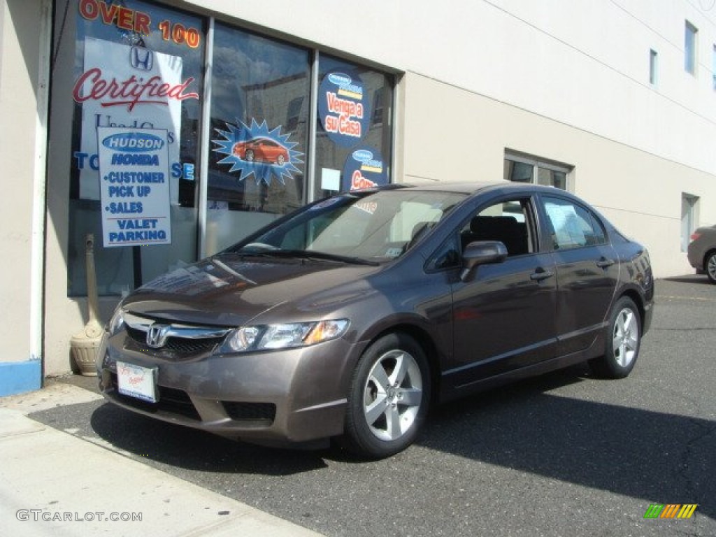 2010 Civic LX-S Sedan - Urban Titanium Metallic / Black photo #1