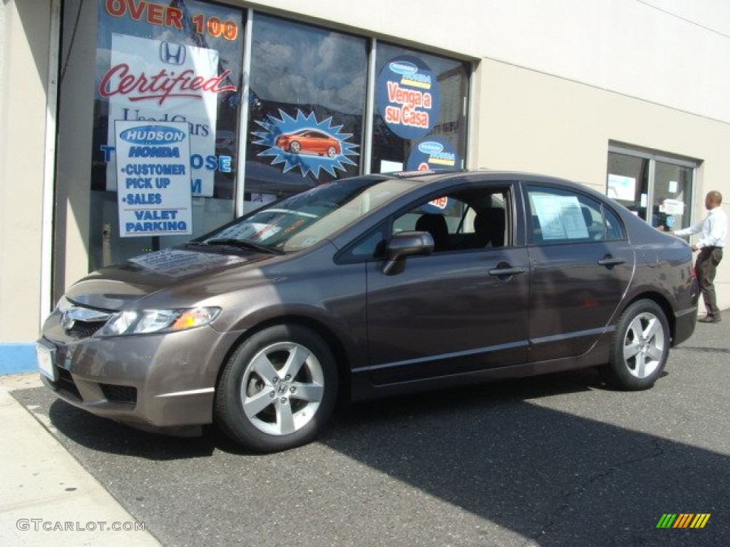 2010 Civic LX-S Sedan - Urban Titanium Metallic / Black photo #3