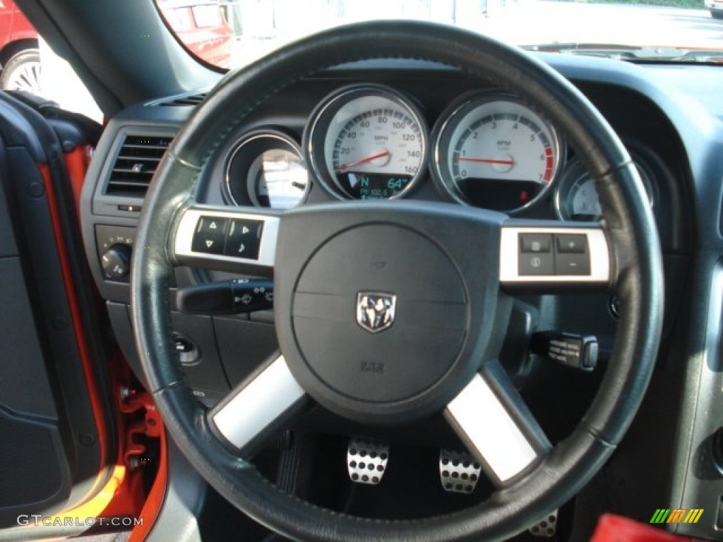 2009 Dodge Challenger R/T Dark Slate Gray Steering Wheel Photo #69320733