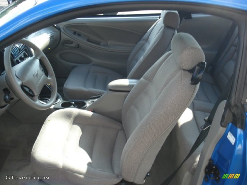 1998 Mustang V6 Coupe - Bright Atlantic Blue / Medium Graphite photo #8