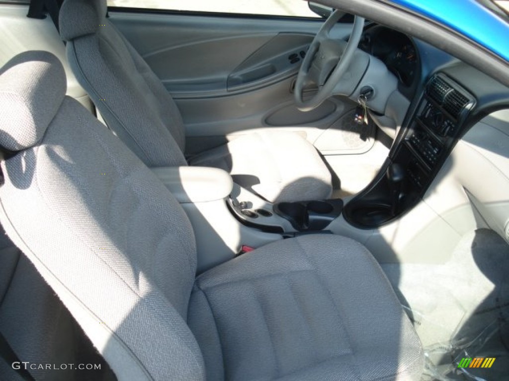 1998 Mustang V6 Coupe - Bright Atlantic Blue / Medium Graphite photo #14