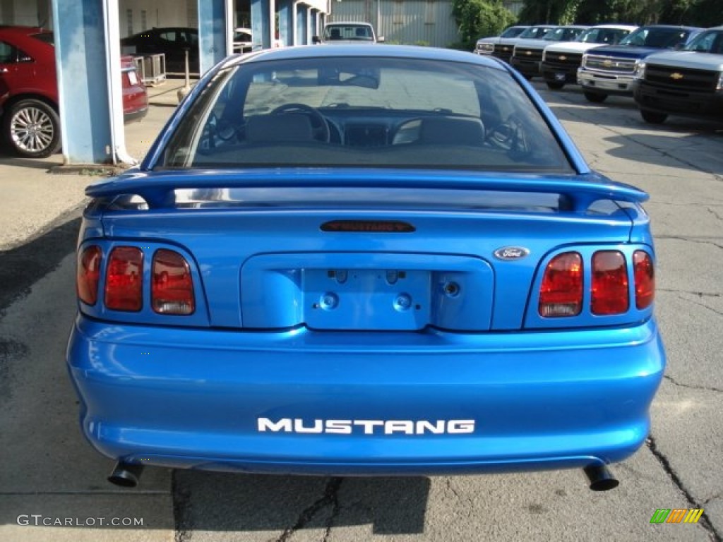 1998 Mustang V6 Coupe - Bright Atlantic Blue / Medium Graphite photo #24