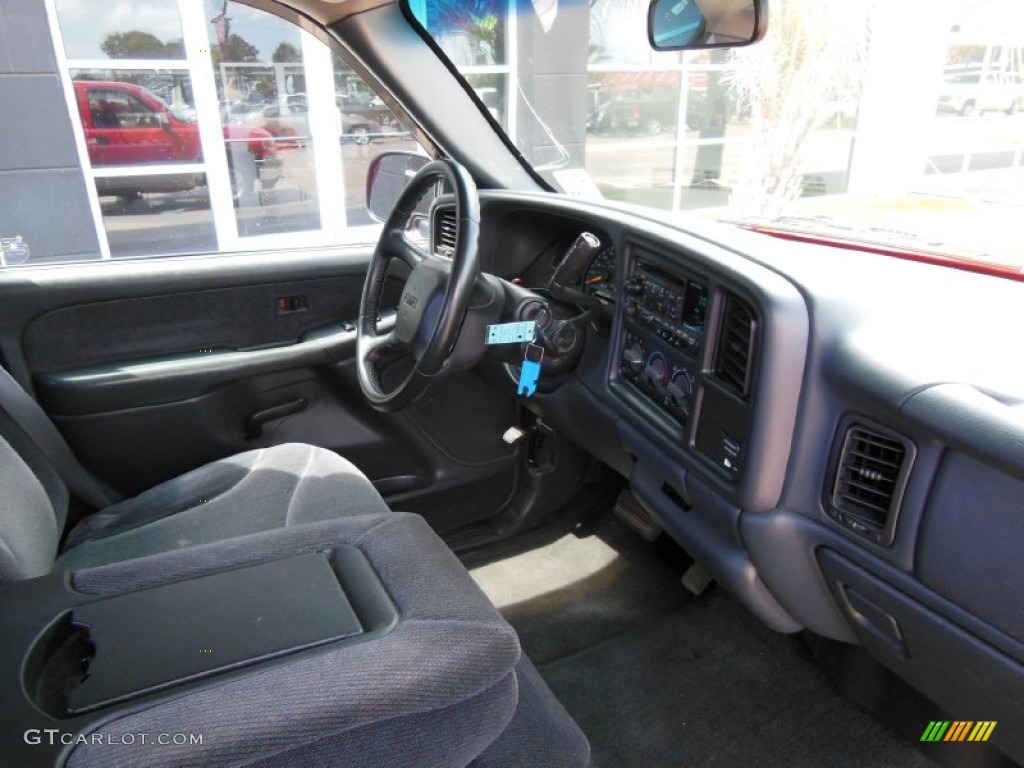 2000 Sierra 1500 SLE Extended Cab - Fire Red / Pewter photo #6