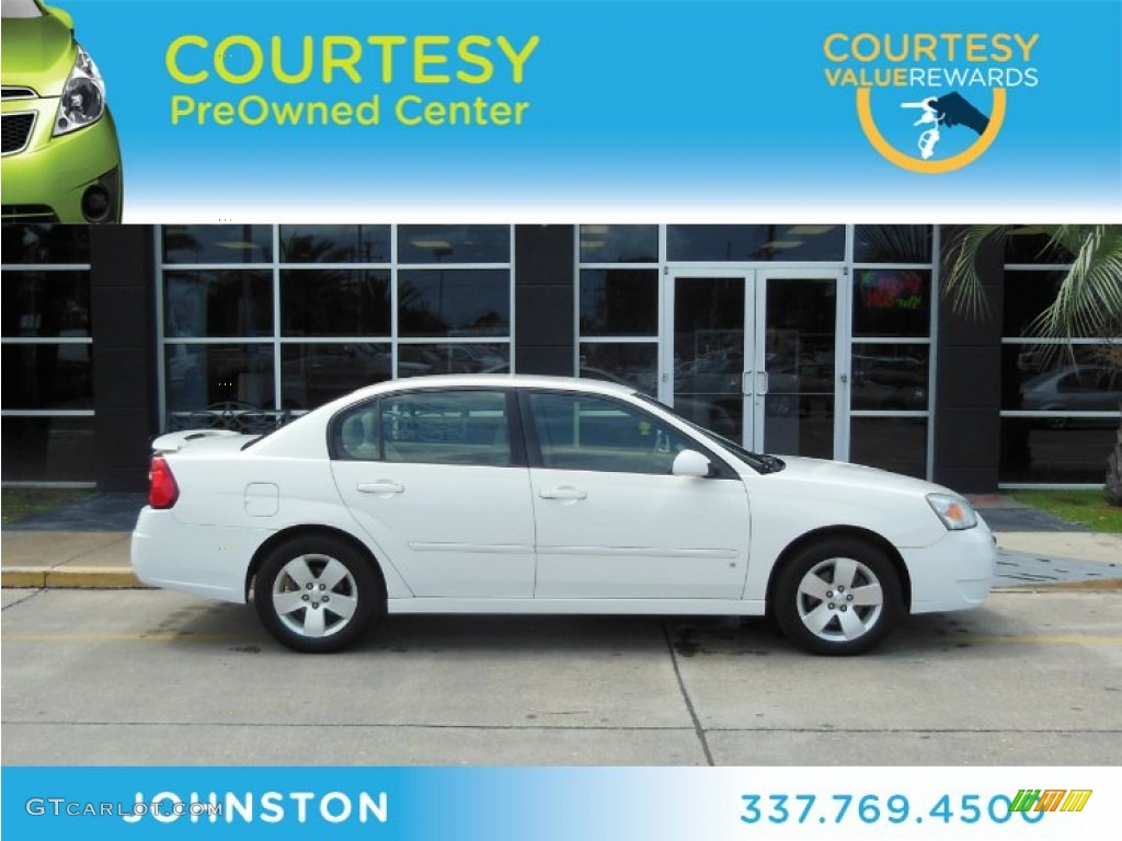 2006 Malibu LT V6 Sedan - White / Titanium Gray photo #1