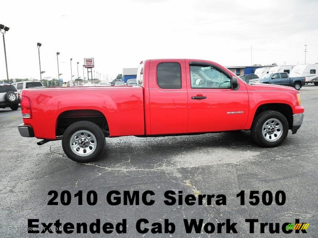 2010 Sierra 1500 Extended Cab - Fire Red / Dark Titanium photo #1