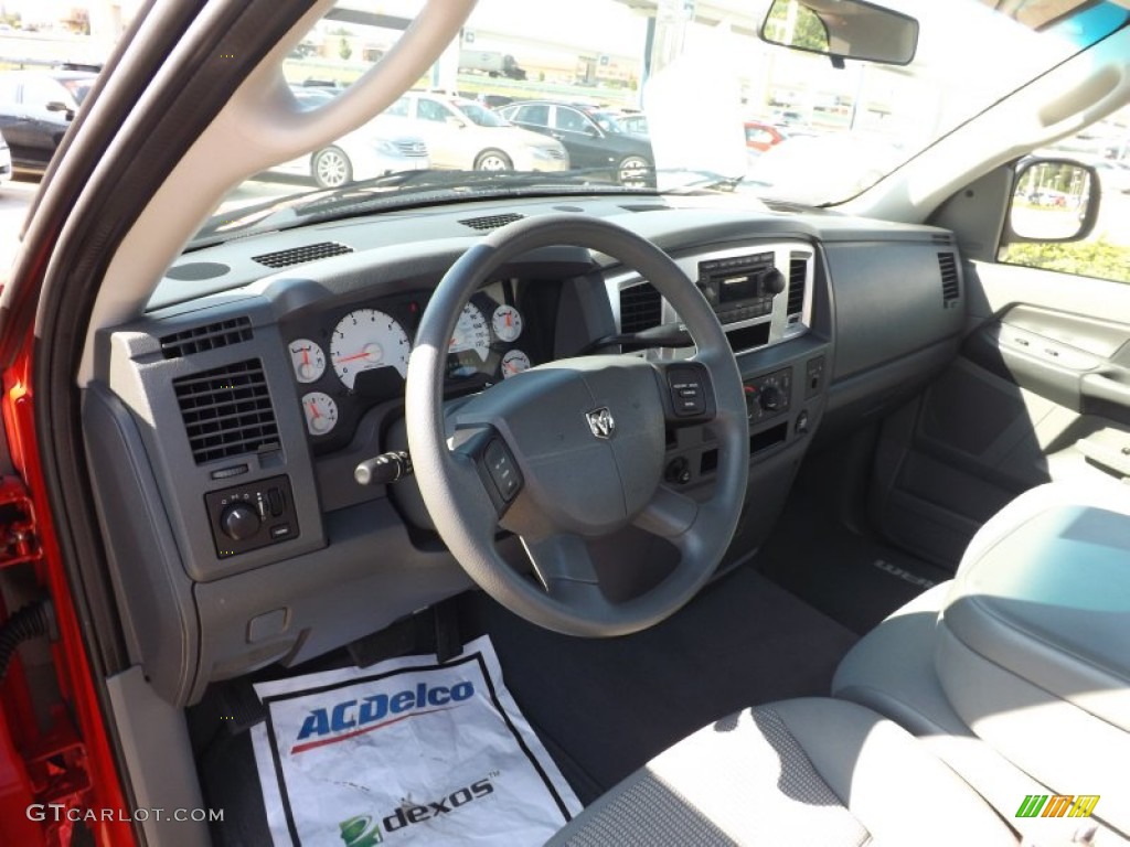 2007 Ram 1500 SLT Regular Cab - Flame Red / Medium Slate Gray photo #10