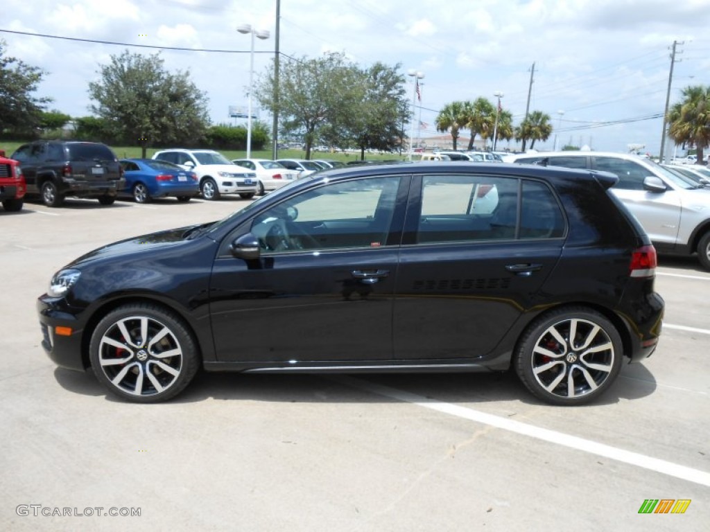 Deep Black Pearl Metallic 2013 Volkswagen GTI 4 Door Autobahn Edition Exterior Photo #69325623