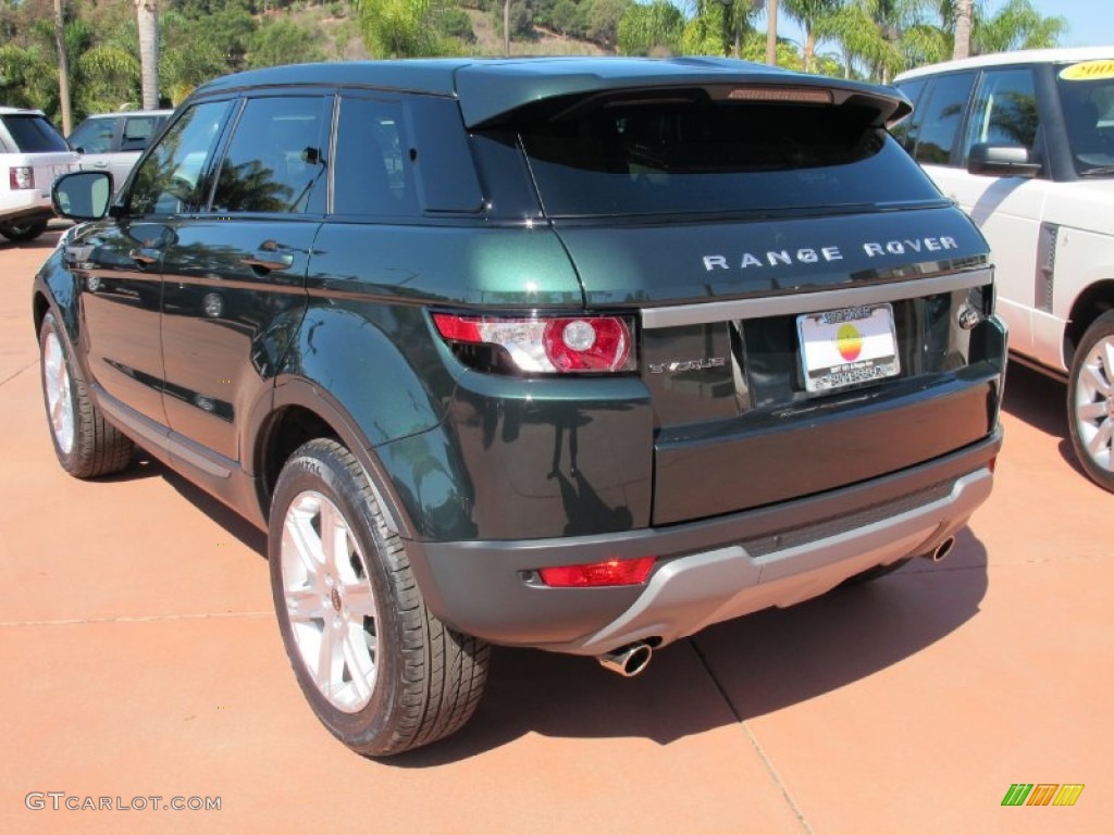 2012 Range Rover Evoque Pure - Kosrae Green Metallic / Almond/Espresso photo #3