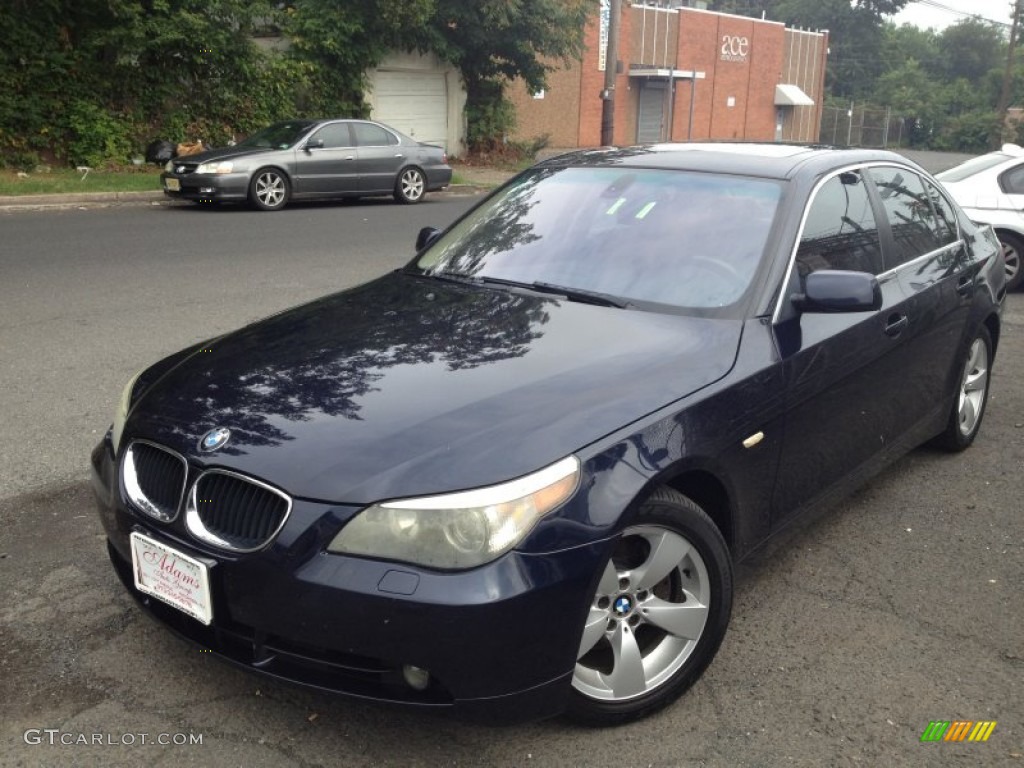 2004 5 Series 530i Sedan - Orient Blue Metallic / Auburn photo #1