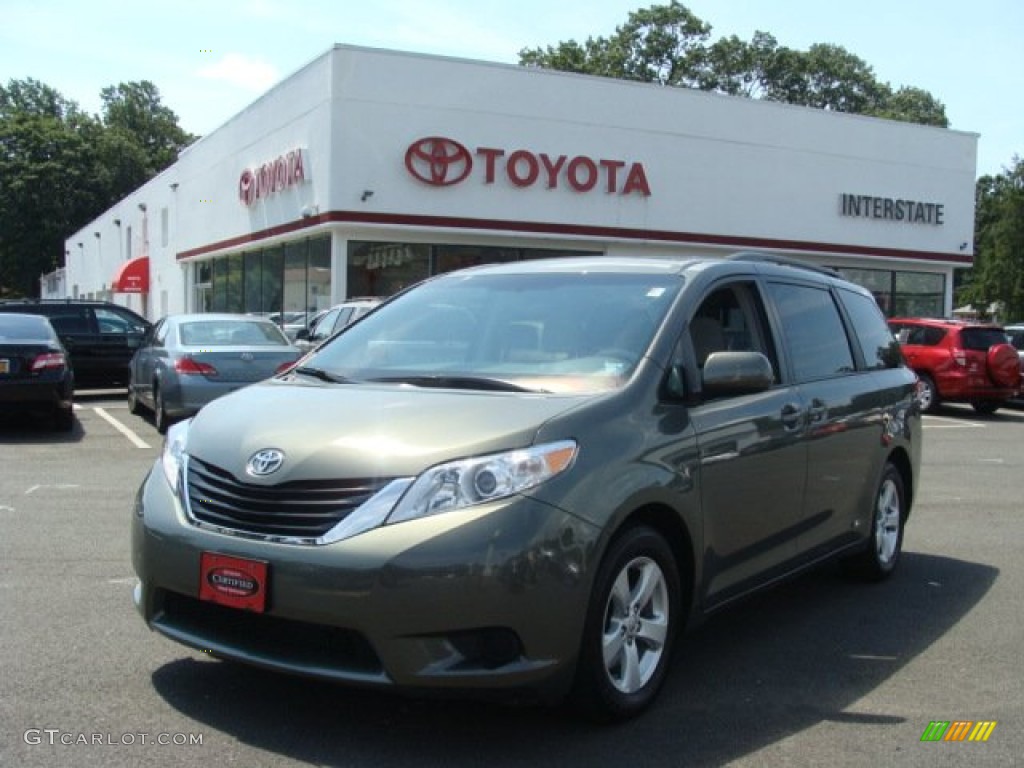 2012 Sienna LE - Cypress Green Pearl / Bisque photo #1