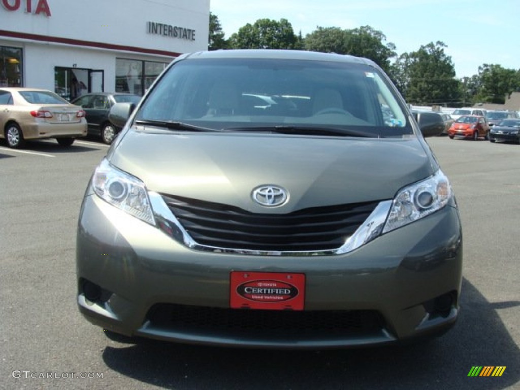 2012 Sienna LE - Cypress Green Pearl / Bisque photo #2