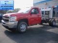 Victory Red - Silverado 3500HD WT Regular Cab 4x4 Dually Chassis Photo No. 1